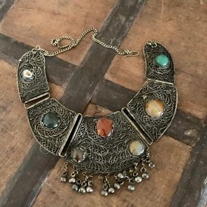 Boho style metal choker